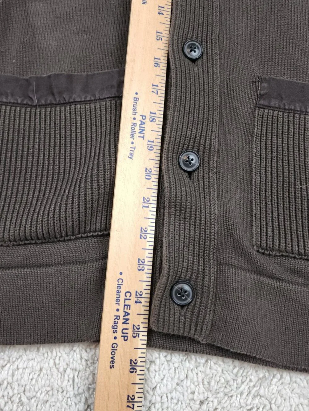 Banana Republic Olive Green Cardigan Mens Size Large L/G Olive Green Brown USA